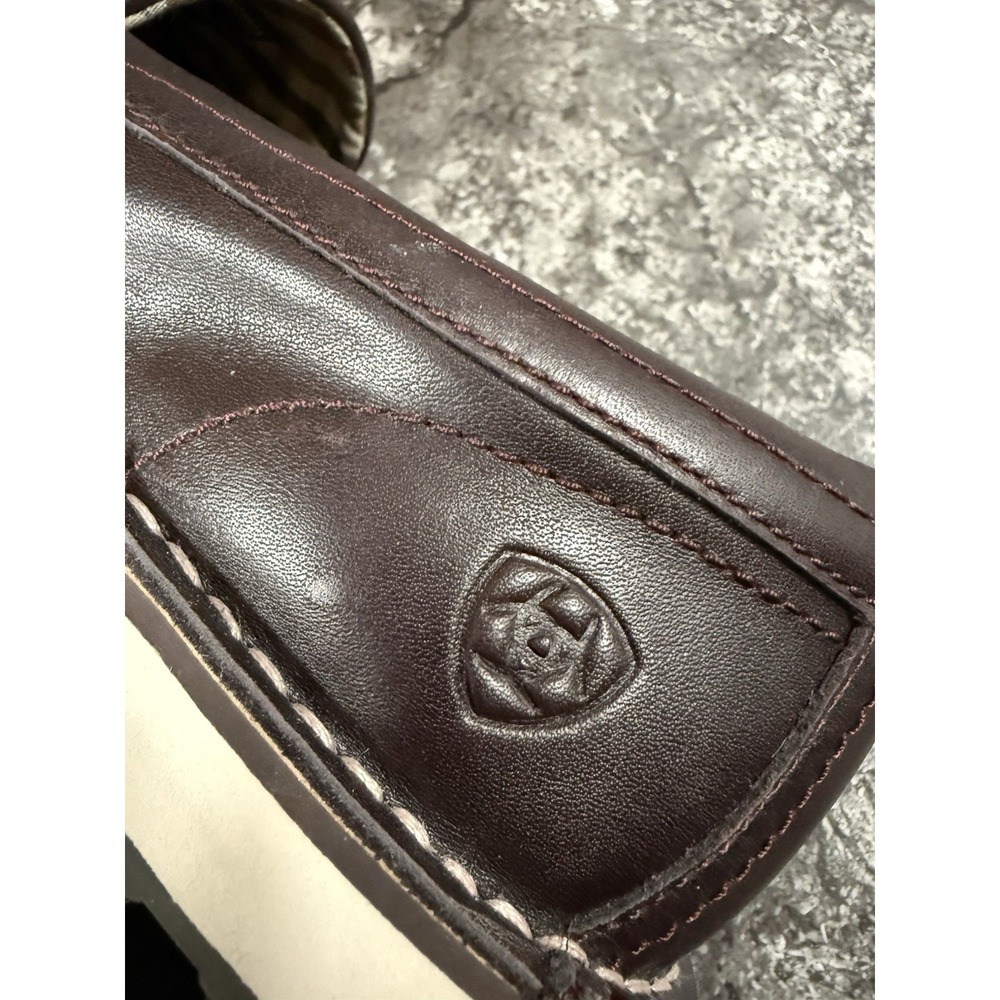 Ariat Brown and Burgundy Suede & Leather Loafers - Picture 7 of 13